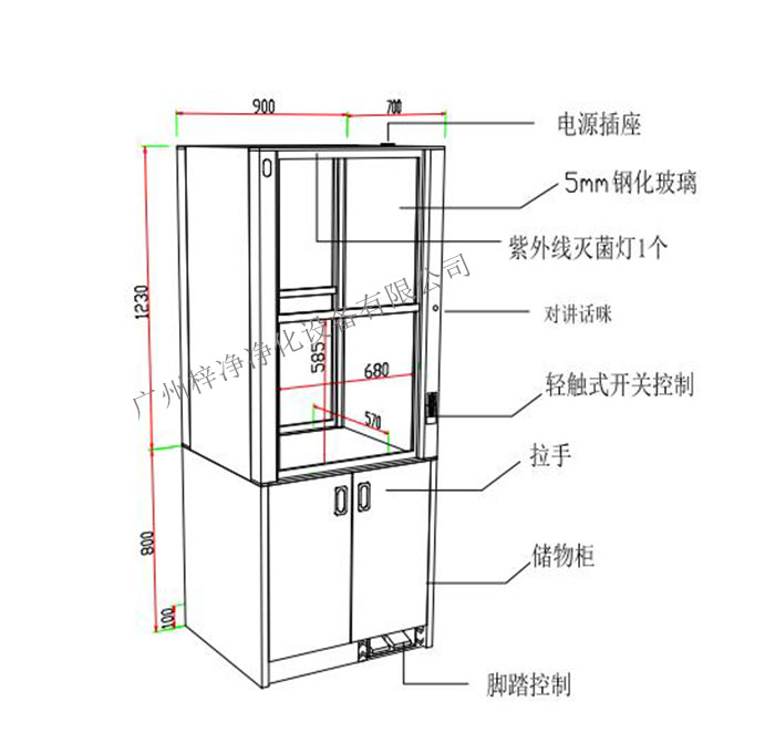 升降式傳遞窗設計方案圖